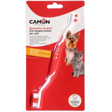 CAMON Periuţă de dinţi pentru câini, dublă
