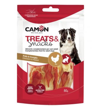 CAMON Recompensă câini Urechi de Iepure şi carne de pui, 80g
