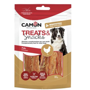 CAMON Recompense câini Fâşii de carne Pui pentru câini peste 4 luni, 80g