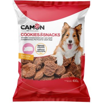 CAMON Recompense pentru câini Biscuiţi cu Porc 400g