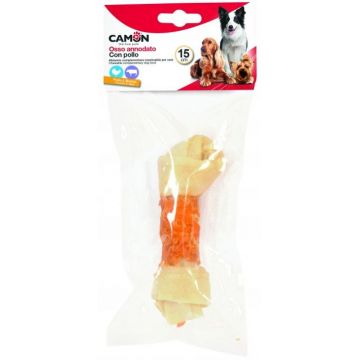 CAMON Recompense pentru câini, în formă de os înnodat, cu Pui şi Vită, 15cm, 70g
