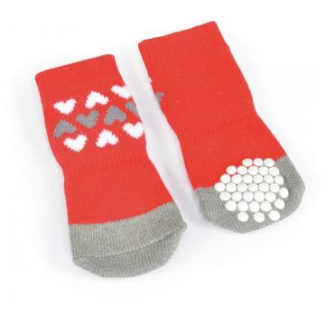 CAMON Şosete pentru câini, cu inimioare, 4 buc.