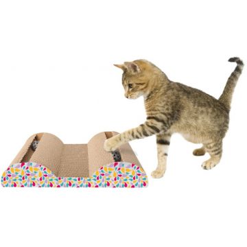 CAMON Suport pentru ascuţit ghearele, din carton, cu 2 mingii, 47x9,5 cm