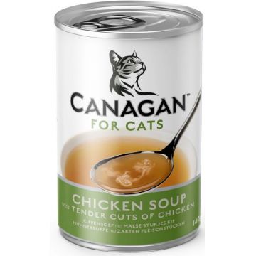 CANAGAN Conservă pentru pisici, supă cu Pui 140g