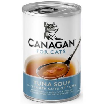 CANAGAN Conservă pentru pisici, supă cu Ton 140g