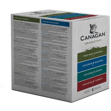 CANAGAN Pachet mixt plicuri pentru pisici 8x85g