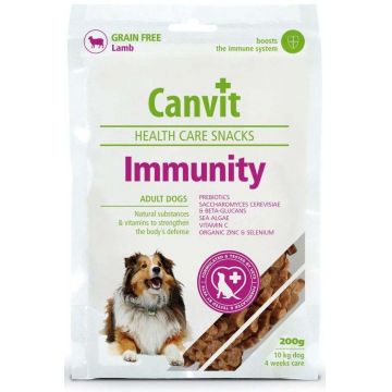 CANVIT Immunity Delicatesă pentru câini, fără cereale, cu Miel 200g
