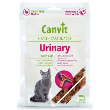 CANVIT Urinary Delicatesă pentru pisici, fără cereale, cu Pui 100g