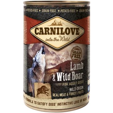 CARNILOVE Conservă pentru câini, cu Miel şi Mistreţ 400g