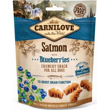 CARNILOVE Crunchy Recompense pentru câini, cu Somon şi Afine 200g