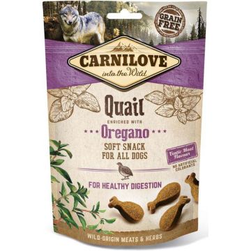 CARNILOVE Semi Moist Recompense pentru câini, cu Prepeliţă şi Oregano 200g