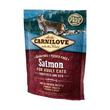 CARNILOVE Sensitive & Long Hair Somon, fără cereale