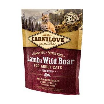 CARNILOVE Sterilised Miel şi mistreţ, fără cereale