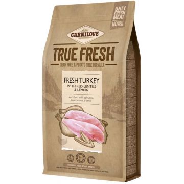 CARNILOVE True Fresh Curcan proaspăt, Linte roşie şi Lintiţă
