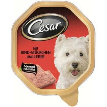CESAR Pate pentru câini, cu Vită şi Ficat 150g
