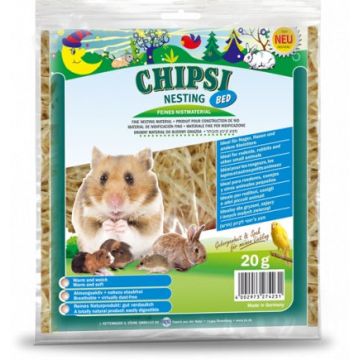CHIPSI Nesting Bed Aşternut pentru rozătoare, pat pentru construire cuib 20g
