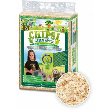 CHIPSI Rumeguş pentru rozătoare, cu aromă de măr verde