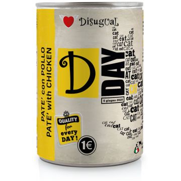 DISUGUAL D-Day Conservă pentru pisici, pate cu pui 400g