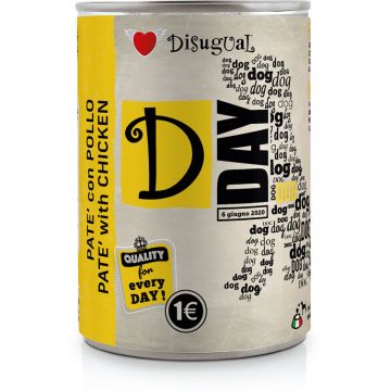 DISUGUAL D-Day Dog, pate de pui 400g