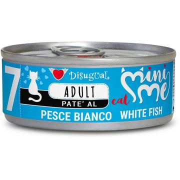 DISUGUAL MINI ME Conservă pentru pisici, pate cu peşte alb 85g