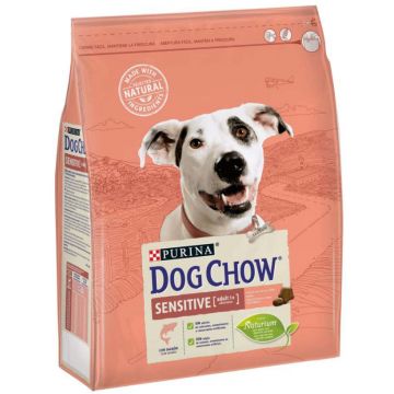 DOG CHOW Hrană uscată pentru câini Adult SENSITIVE, Somon şi Orez
