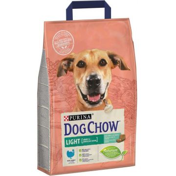 DOG CHOW Hrană uscată pt câini Adult LIGHT, cu Curcan şi Orez