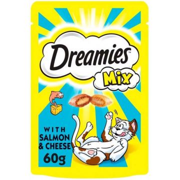 DREAMIES Delicatese pentru pisici Mix Somon şi Brânză 60g