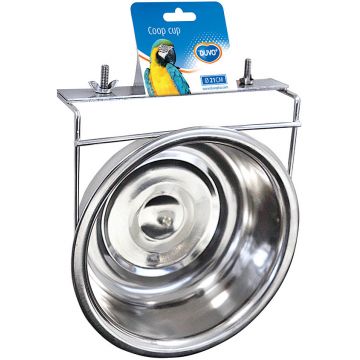 DUVO+ Bol pentru păsări, din inox, diametru 18,5 cm