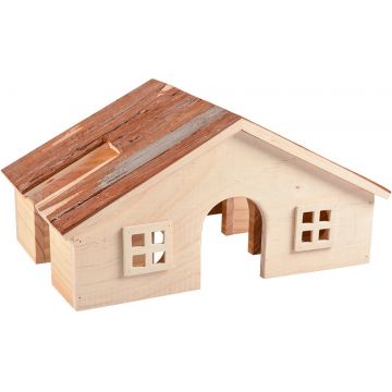 DUVO+ Căsuţă pentru rozătoare Vila, lemn, 22x18x15cm
