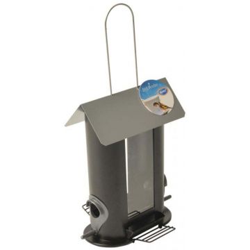 DUVO+ Hrănitor pentru păsări de exterior, cu 2 feţe, din metal 21x13,5x24cm