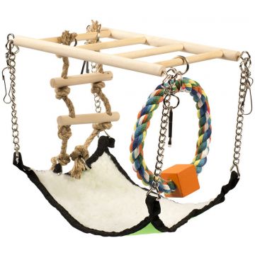 DUVO+ Jucărie pentru rozătoare Hamac, Inel şi Scară 17x22x15cm