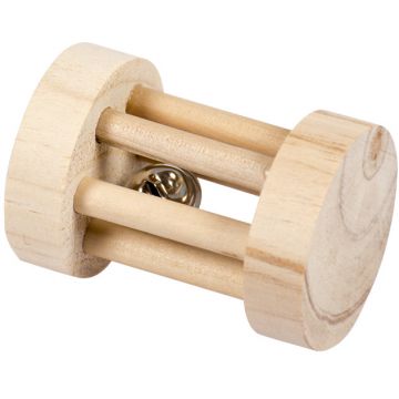 DUVO+ Jucărie pentru rozătoare Roată lemn, cu clopoţel, 5x7cm