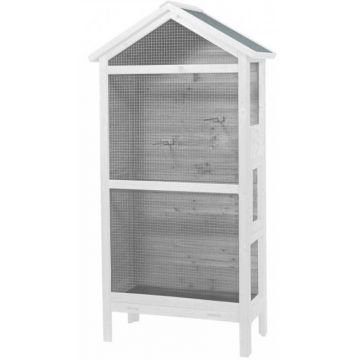 DUVO+ Volieră din lemn pentru păsări, 82x40x160cm