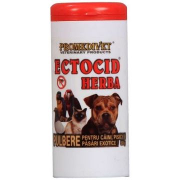 ECTOCID Herba (Promedivet) Pulbere pentru câini, pisici şi păsări exotice 50g