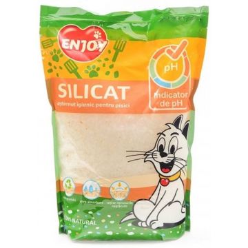 ENJOY Nisip silicat pentru pisici 5L, pH indicator