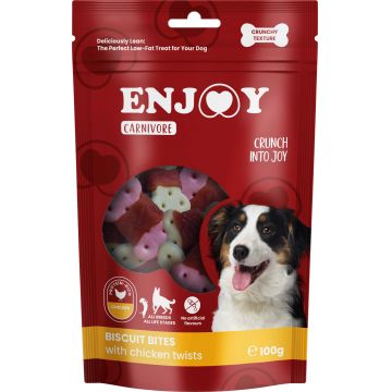 ENJOY Recompense pentru câini CARNIVORE, Biscuiţi cu pui