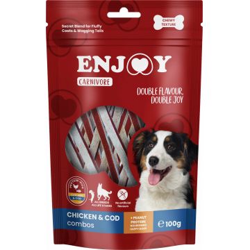 ENJOY Recompense pentru câini CARNIVORE, Sendviş  de pui&cod