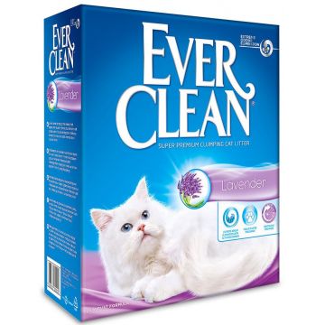 EVER CLEAN Lavanda Nisip pentru pisici cu aromă de lavandă 10L