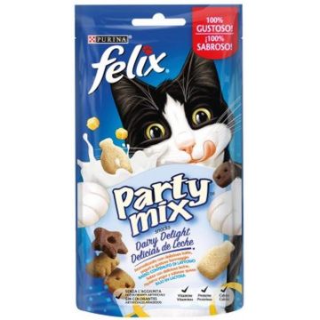 FELIX Party Mix Delicatese pentru pisici Dairy Delight cu Lapte 60g