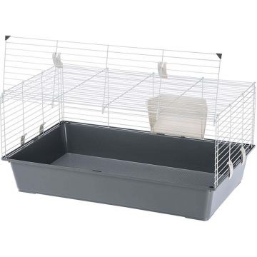 FERPLAST Cuşcă pentru iepuri şi porcuşori de Guineea 100, Gri 95x57x46cm