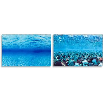 FERPLAST Decor foto pentru acvariu, cu 2 feţe, Albastru