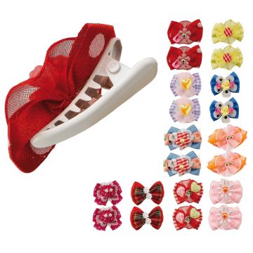 FERPLAST Fundiţe pentru căţei FLOWER, cu agrafă, 4x2x2cm, 2 bucăţi, div. modele