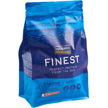 FISH4DOGS Finest Adult Sardine şi Cartofi dulci, Small Kibble