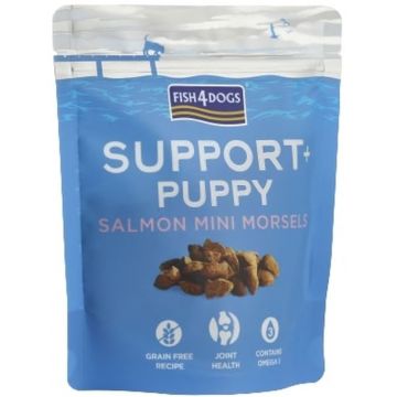 FISH4DOGS Support+ PUPPY Recompensă pentru căţei, biscuiţi cu Somon 150g