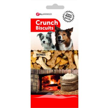 FLAMINGO Biscuiţi pentru câini Crunch, în formă de Oase 500g