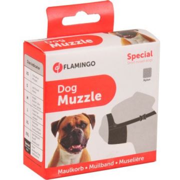 FLAMINGO Botniţă pentru câini, nailon cu cataramă, Specială, pentru bot scurt