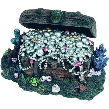 FLAMINGO Decor pentru acvariu, Cufăr cu comori, 14,5x8,5x9 cm