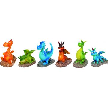FLAMINGO Decor pentru acvariu, Dragon, diverse culori