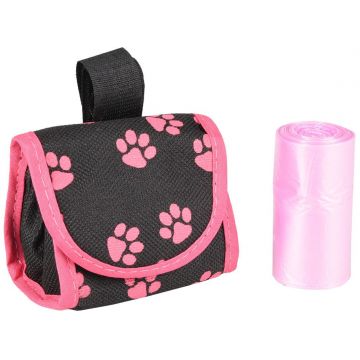FLAMINGO Easy Bag Geantă cu saci igienici transport Roz 2x20 saci XL, 32cm