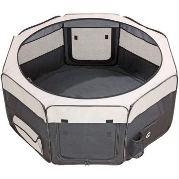 FLAMINGO Gard pentru căţeluşi Smart Top Lounge, Negru-Gri